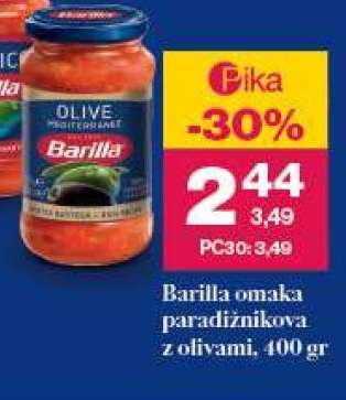 Barilla omaka paradižnikova z olivami, 400 gr