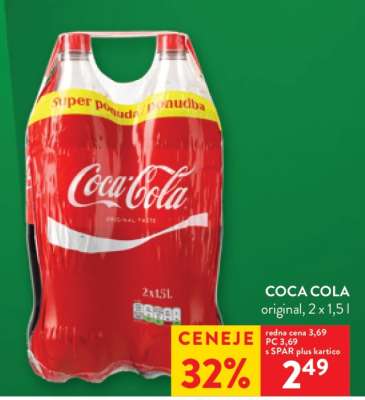 COCA COLA original, 2 x 1,5 l