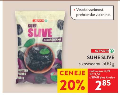 Suhe slive s koščicami, 500 g