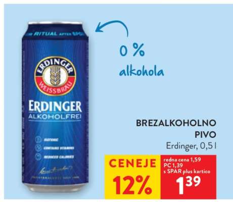 ERDINGER Brezalkoholno pivo