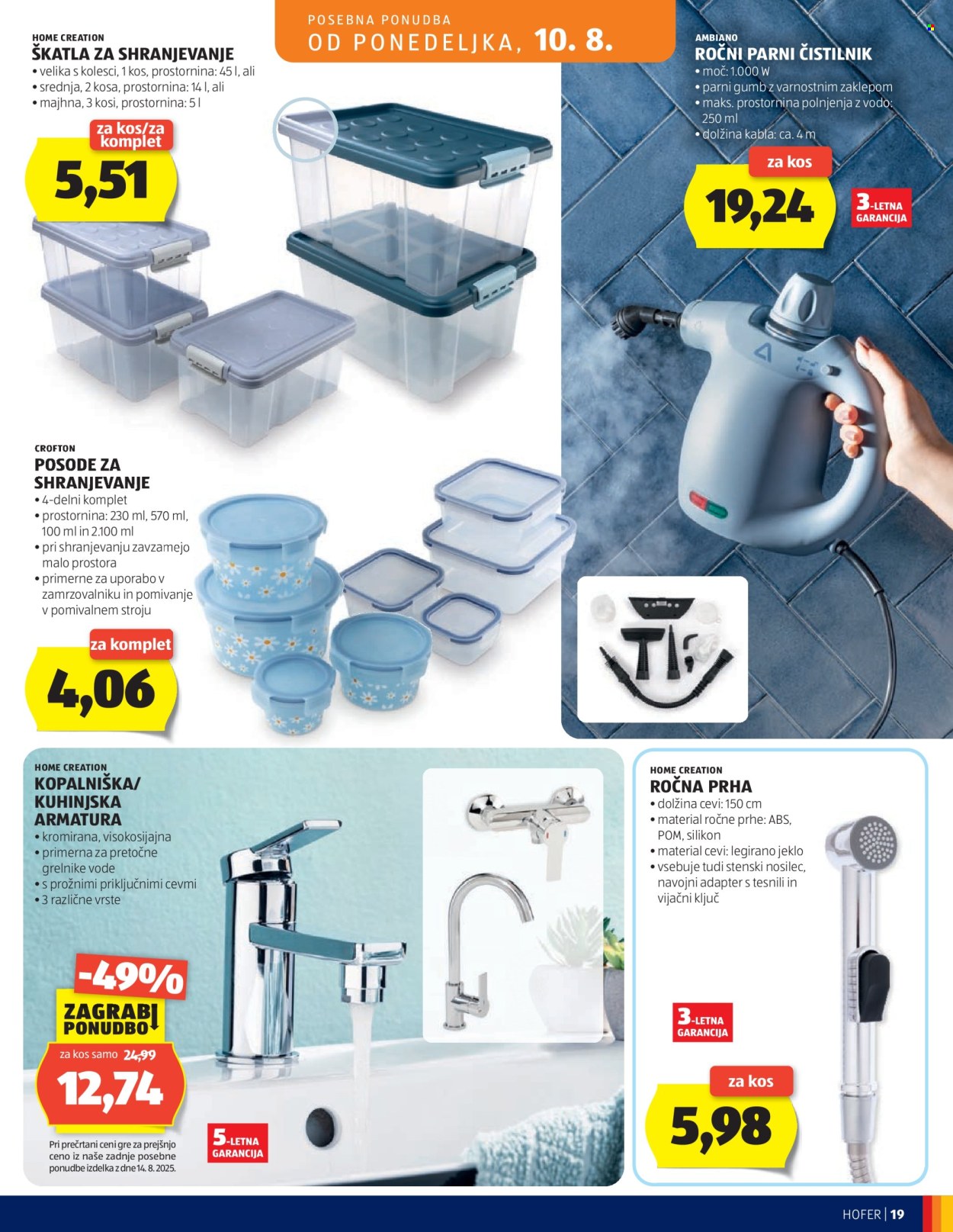 Hofer katalog - 5.8.2026 - 13.8.2026. Stran 19