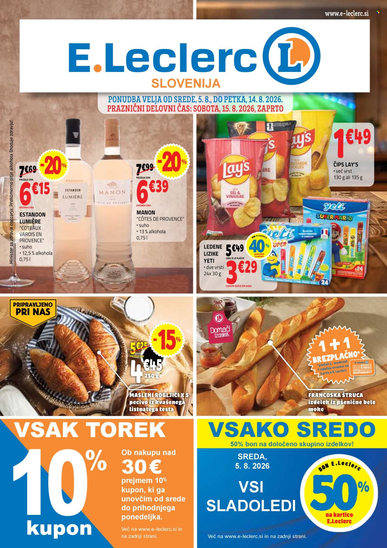 E.Leclerc katalog - 5.8.2026 - 14.8.2026. Stran 1