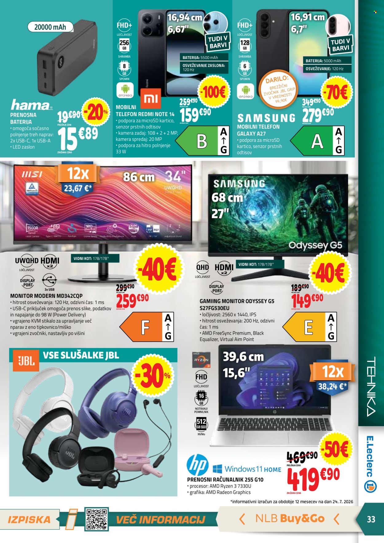 E.Leclerc katalog - 5.8.2026 - 14.8.2026. Stran 33