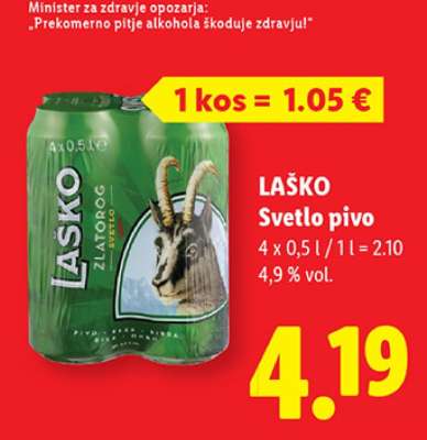 LAŠKO SVETLO PIVO