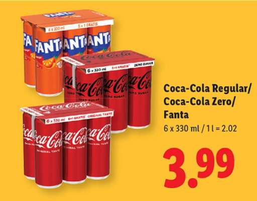 Coca Cola Regular/Coca Cola Zero/Fanta