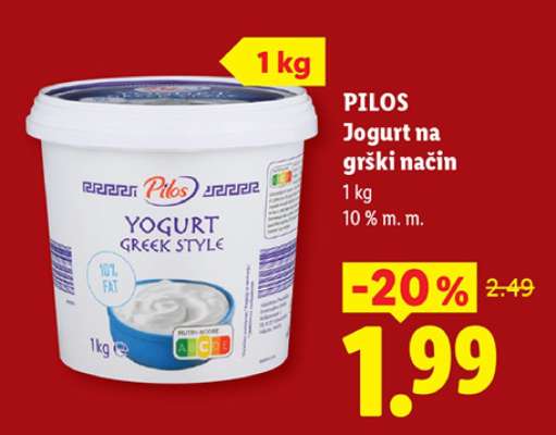PILOS Jogurt na grški način
