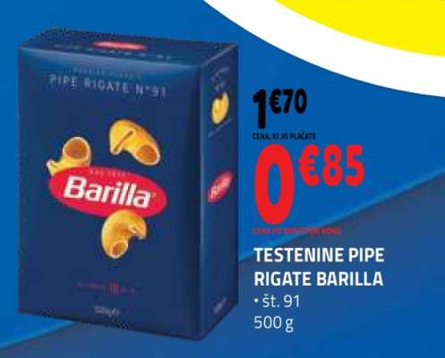 TESTENINE PIPE RIGATE BARILLA