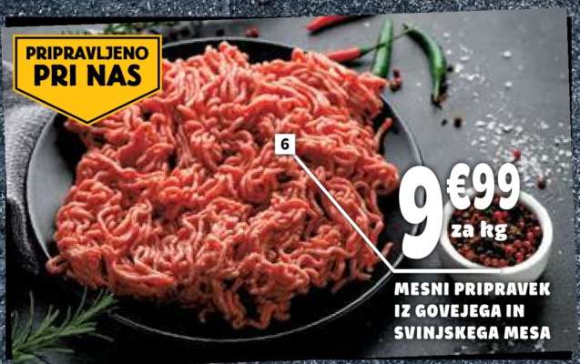 Mesni pripravek iz govejega in svinjskega mesa