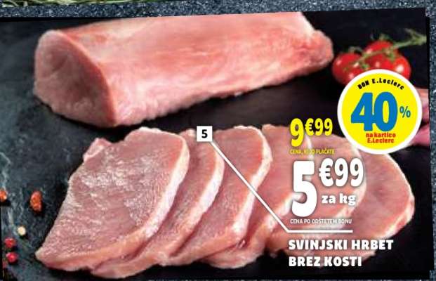 SVINJSKI HRBET BREZ KOSTI