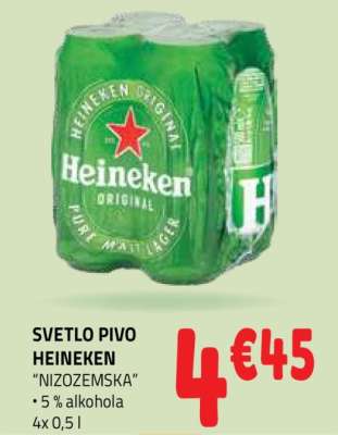 Svetlo pivo Heineken