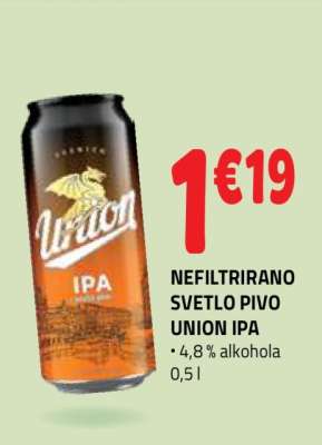 NEFILTRIRANO SVETLO PIVO UNION IPA