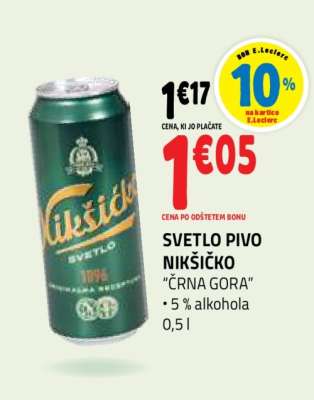 Svetlo pivo Nikšićko