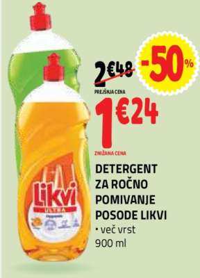 DETERGENT ZA ROČNO POMIVANJE POSODE LIKVI