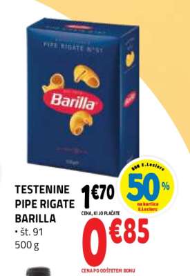 TESTENINE PIPE RIGATE BARILLA