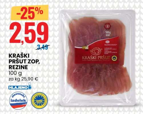 KRAŠKI PRŠUT ZOP, REZINE