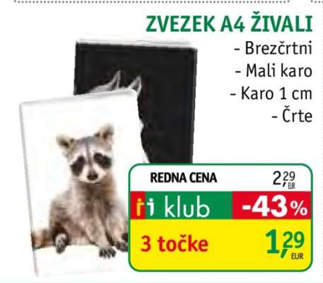 Zvezek A4 Živali
