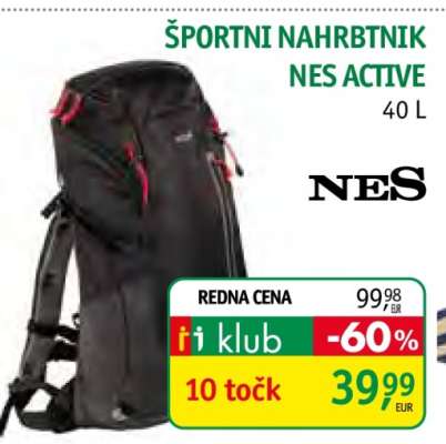 Športni nahrbtnik NES Active 40 L