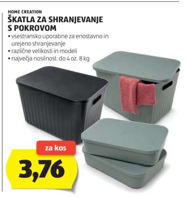 Škatla za shranjevanje s pokrovom