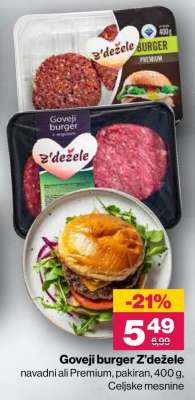 Goveji Burger Z'Dežele