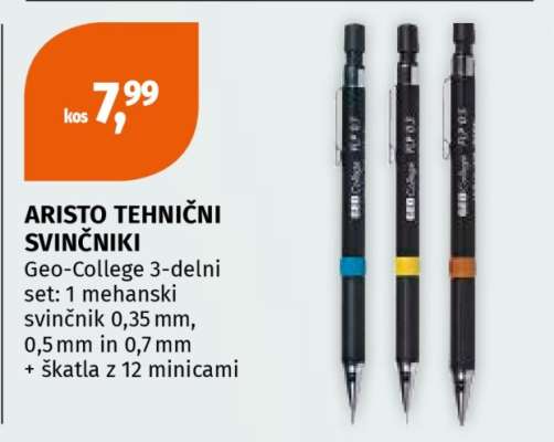 ARISTO TEHNIČNI SVINČNIKI