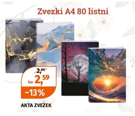 Zvezki A4 80 listni