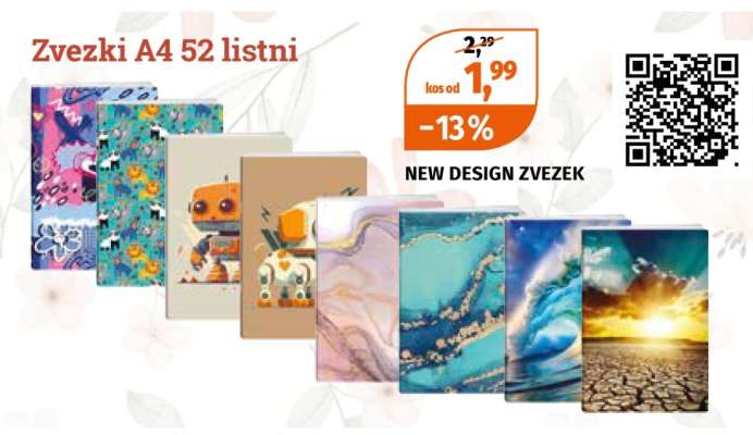 Zvezki A4 52 listni