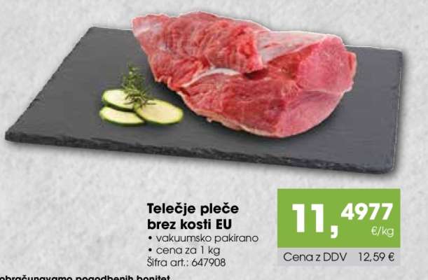 Telečje pleče brez kosti EU
