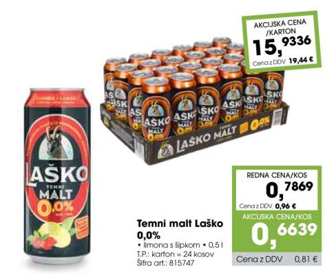 Temni Malt Laško 0,0 %