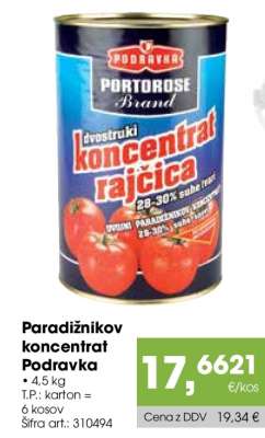 PARADIŽNIKOV KONCENTRAT PODRAVKA