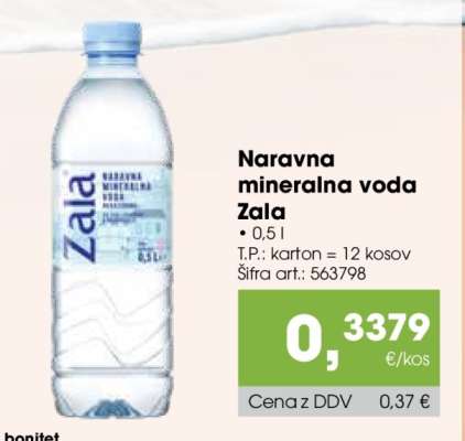 Naravna mineralna voda Zala