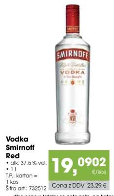 Vodka Smirnoff Red