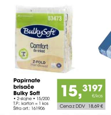 Papirnate brisače Bulky Soft