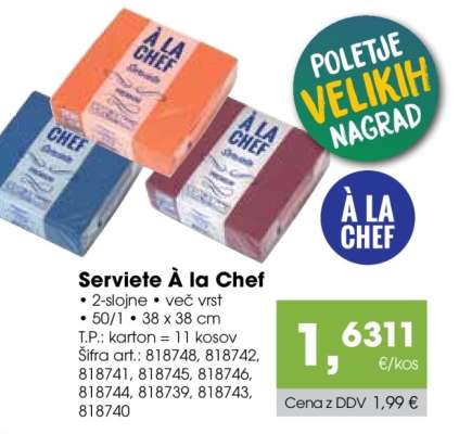 Serviete À la Chef