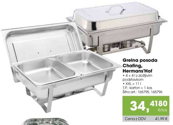 Grelna posoda Chafing Hermans'Hof