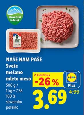 NAŠE NAM PAŠE Sveže mešano mleto meso