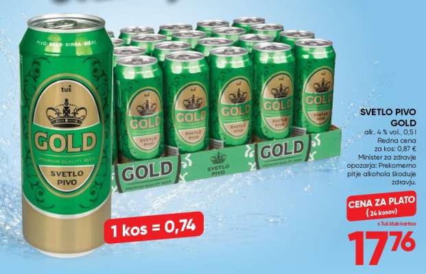 Svetlo pivo Gold