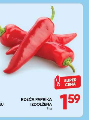 Rdeča paprika izdolžena