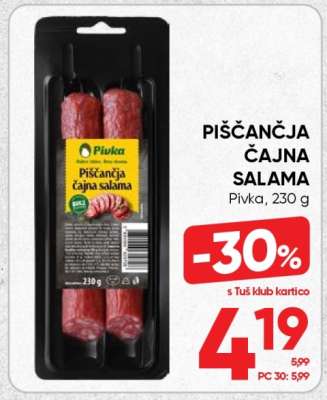 PIŠČANČJA ČAJNA SALAMA