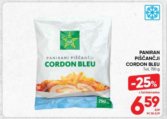 Panirani piščančji Cordon Bleu