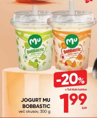 Jogurt MU Bobbastic