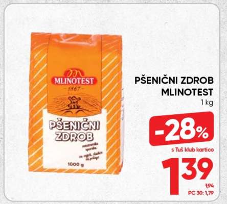 Pšenični zdrob Mlinotest