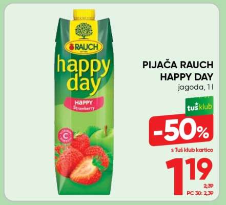 PIJAČA RAUCH HAPPY DAY jagoda, 1l