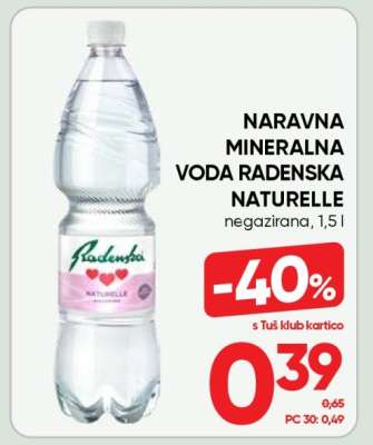 NARAVNA MINERALNA VODA RADENSKA NATURELLE