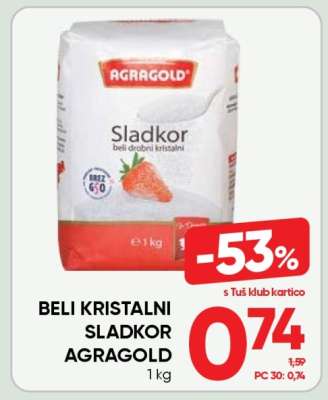 Beli Kristalni Sladkor Agragold