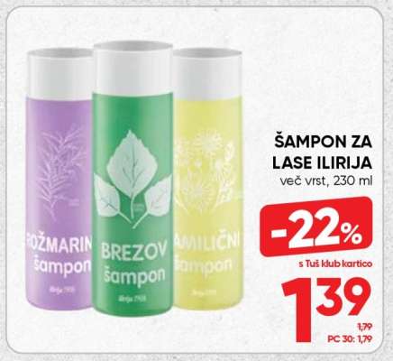 Šampon za lase Ilirija