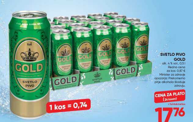 Svetlo pivo Gold