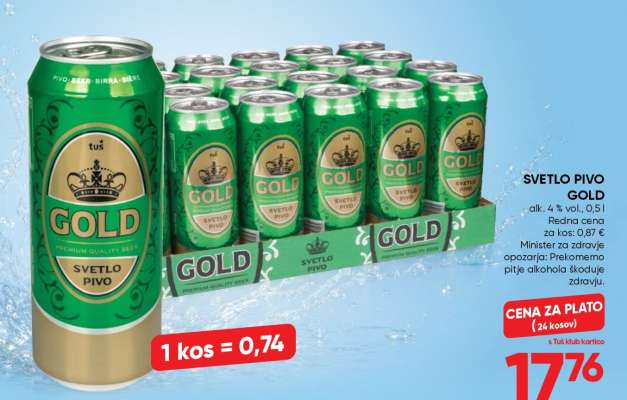 Svetlo pivo Gold
