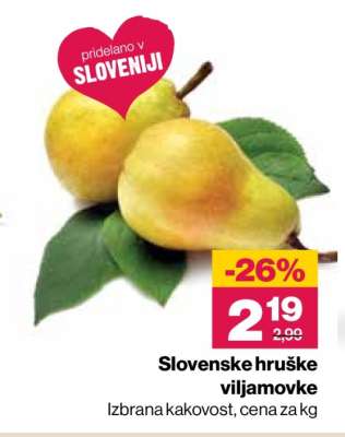 Slovenske hruške viljamovke