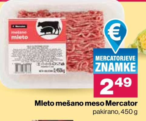 Mleto mešano meso Mercator
