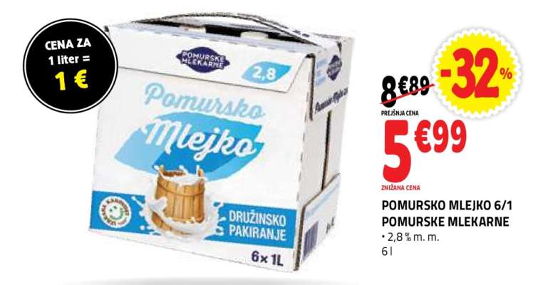 POMURSKO MLEJKO 6/1 POMURSKE MLEKARNE